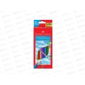Карандаши 12 цветов Faber-Castell Ecopen,трехгранные с точилкой,120523*24/480