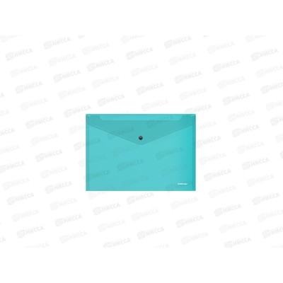 Папка-конверт пластиковая на кнопке EK Glossy Vivid  А5+ п/прозр.,асс. 47121