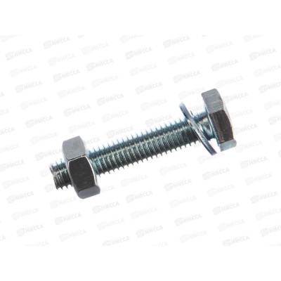 Болты DIN 933 М10x50 с гайками и шайбами (белый цинк 2шт) *40 Болты DIN 933 М10x50 с гайками и шайбами (белый цинк 2шт) *40