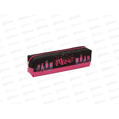Пенал-косметичка КОКОС &quotPink Cats&quot, прямоуг., ПВХ , 20*5*4см,  215517