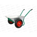 Тачка садовая 65л 2-х колесная  90кг кузов 0.6мм оцинкованная