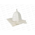 Набор из 3-х предметов Шапка коврик рукавица Classic white Бацькина баня 13301 Набор из 3-х предметов Шапка коврик рукавица Classic white Бацькина баня 13301