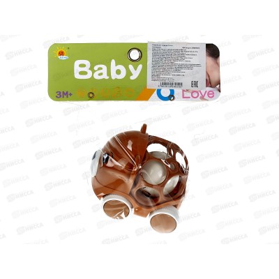 Погремушка на колёсиках, 1908929, внутри корпуса шар-погремушка в/п