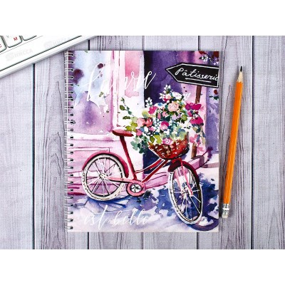 Тетрадь 48 листов клетка. ПЛН Акварельный винтаж металлический гребень., 3207-48 *30 Тетрадь 48 листов клетка. ПЛН Акварельный винтаж металлический гребень., 3207-48 *30