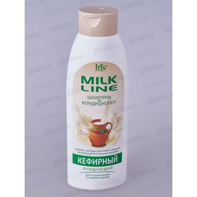 IRIS MILK LINE Шампунь-кондиционер для волос Кефирный 500мл *10 IRIS MILK LINE Шампунь-кондиционер для волос Кефирный 500мл *10