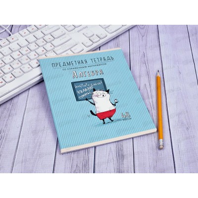 Тетрадь 48 листов клетка ПЗБМ Приключения кота Пифа-Алгебра 029791*5/50