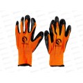 Перчатки нейлоновые  №10 оранжево/черные №77/1 *12/840