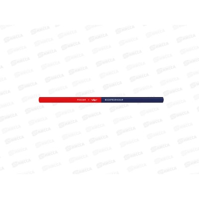 Карандаш строит.. ВКФ двухцветный (красно-синий) 1Р-1390*25/300 Карандаш строит.. ВКФ двухцветный (красно-синий) 1Р-1390*25/300