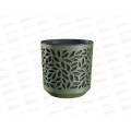 Кашпо &quotLeaves&quot 2,5л Оливка/Антрацит КШ-9574 *12