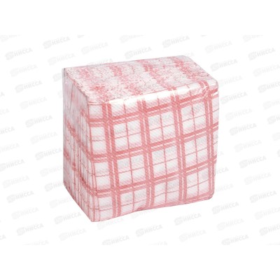 Салфетки ДЕКОР 100шт клетка-шотландка цветные *32