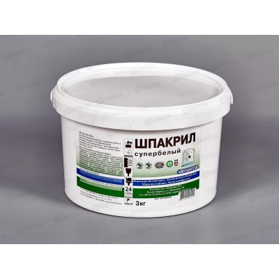 ШПАКРИЛ Супербелый Святозар 3кг *4 ШПАКРИЛ Супербелый Святозар 3кг *4