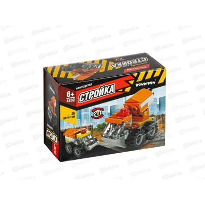 Конструктор Bondibon Стройка, Бульдозер 26дет ВВ4802