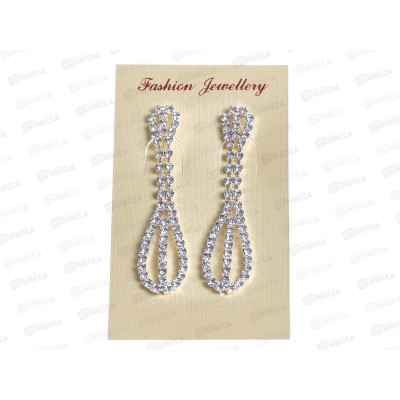 Серьги-подвески со страз. &quotСвадебный&quot №90