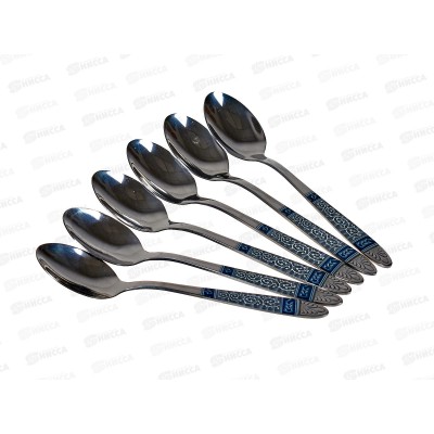 Ложка чайная с узором 6шт металл (047266) Ж Ложка чайная с узором 6шт металл (047266) Ж