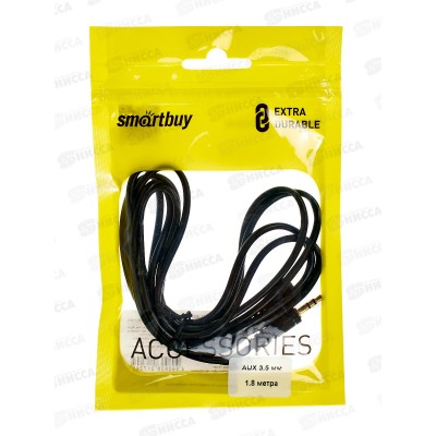 Кабель соединительный Smartbuy 3.5 Jack(M) - 3.5 Jack(M), стерео, аудио, 1,8 м, пакет, KA-331-300