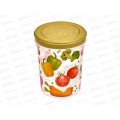 Банка 1л с крышкой с декором Салатовый 221129620/04 *18 Банка 1л с крышкой с декором Салатовый 221129620/04 *18