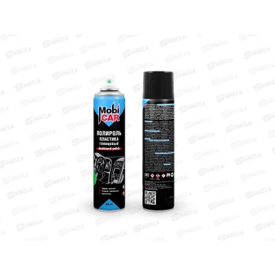 Полироль пластика глянцевый 400мл MobiCAR зеленое яблоко 0508-01 МС *12 Полироль пластика глянцевый 400мл MobiCAR зеленое яблоко 0508-01 МС *12