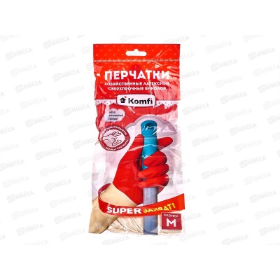 Перчатки BICOLRA2 хозяйственные латексные сверхпрочные *12/144 120 781