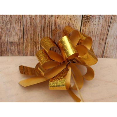 Бант-шар MI Голография, 2,3см, золотой БЛ-8009