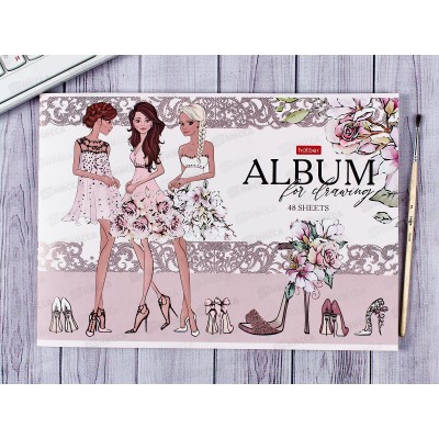 Альбом для рисования 48л Hatber Fashion Girl *6/30 Альбом для рисования 48л Hatber Fashion Girl *6/30