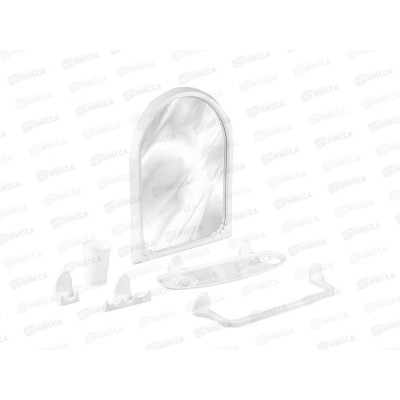 Набор для ванной &quotАква&quot №1 белый М7407 *3