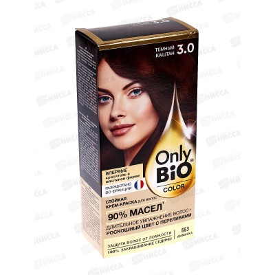 Only Bio COLOR ккрем-краска для волос 3,0 Темный каштан 115мл *15 Only Bio COLOR ккрем-краска для волос 3,0 Темный каштан 115мл *15