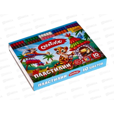 Пластилин 10цв 150г Creativiki ПЛ10КР *38 Пластилин 10цв 150г Creativiki ПЛ10КР *38