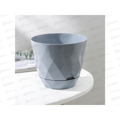 Горшок для цветов &quotLaurel&quot 1,3л D145 с поддоном  Серый 221610835/03 *20