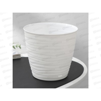 Горшок для цветов "Saffron" 1,5л с поддоном  Белый 221610129/01 Горшок для цветов "Saffron" 1,5л с поддоном  Белый 221610129/01