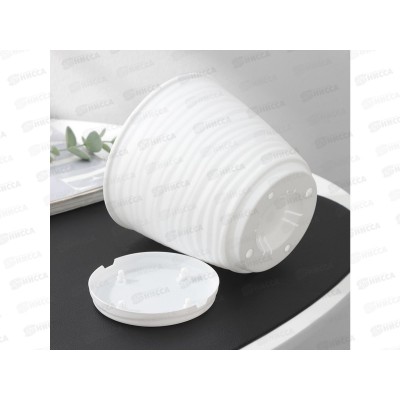 Горшок для цветов &quotSaffron&quot 5,4л с поддоном  Белый 221610329/01  *12