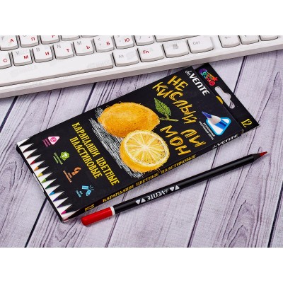 Карандаши 12цв deVente Juicy Black трехгранные. к/у  5022119 *12/120 Карандаши 12цв deVente Juicy Black трехгранные. к/у  5022119 *12/120