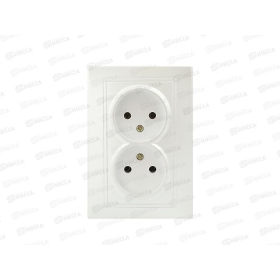 Розетка INTRO Plano cкрытой установки двойная, 16А-250В, IP20, перламутр, 1-204-06 Розетка INTRO Plano cкрытой установки двойная, 16А-250В, IP20, перламутр, 1-204-06