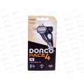 DORCO PACE4 NEW cтанок с 4 лезвиями плаваяющая головка с увлажняющей полосой + 2 кассеты  *6/36