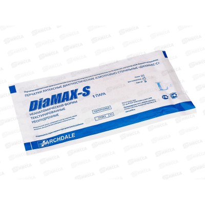 Перчатки DiaMAX-S латекс, неопудренные стерильные текстурированные L *40 212 Перчатки DiaMAX-S латекс, неопудренные стерильные текстурированные L *40 212