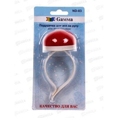 Подушечка для игл на руку "Gamma" ND-03 12,5см круглая в блистере Подушечка для игл на руку "Gamma" ND-03 12,5см круглая в блистере