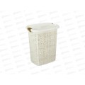 Корзина 30л для белья БЯЗЬ Белый ротанг М2622 *5 Корзина 30л для белья БЯЗЬ Белый ротанг М2622 *5