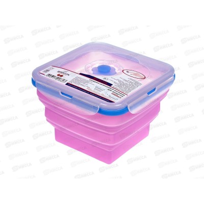 Контейнер для продуктов ВН-02-514 /складной/ 1,0л силикон *18 Контейнер для продуктов ВН-02-514 /складной/ 1,0л силикон *18