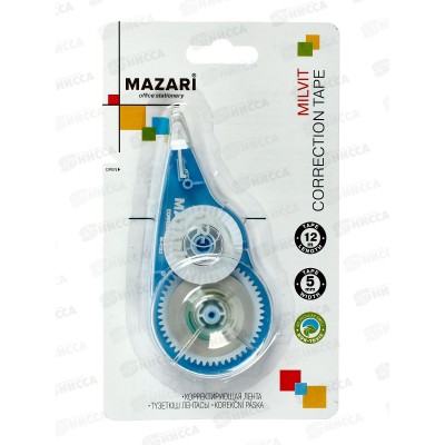 Корр.лента Mazari Milvit 5мм*12м роллер М-4132*24/480