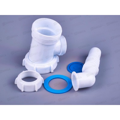 Муфта 1 1/2&quotх1 1/2&quot с отводом для стиральной машины, 112 *200