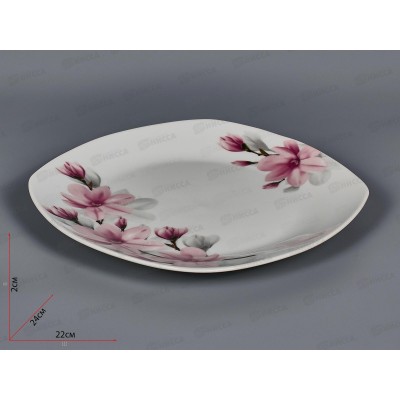 Тарелка 24-26см  плоская дорогая в асс