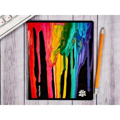 Тетрадь 48листов клетка ПОЛИ Color Drips, УФ-лак, 54243 *5/100 Тетрадь 48листов клетка ПОЛИ Color Drips, УФ-лак, 54243 *5/100