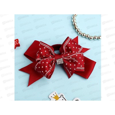 Резинка  д/в "Школьница" бант звезда 12см красный 2311875