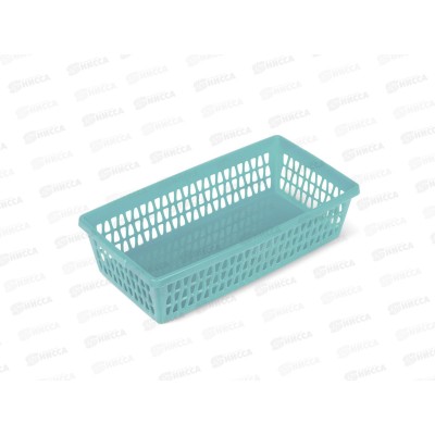 Корзина для хранения &quotВелетта&quot прямоугольная 21*11*5см С711Бирюзовая *68