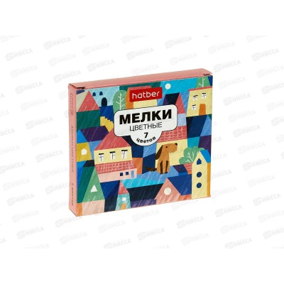 Мел Hatber Городок 7 цветов, 072696 *25 Мел Hatber Городок 7 цветов, 072696 *25