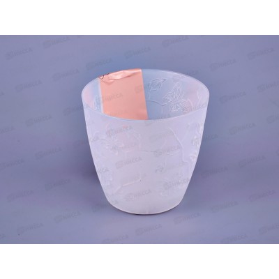 Горшок для цветов &quotButterflies&quot D115мм 0,7л прозрачный РТ101710000 *20