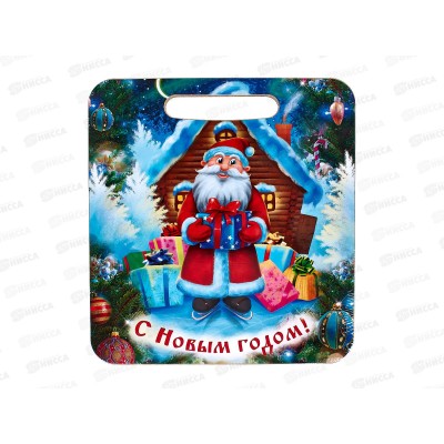 Доска разделочная дерево малая НГ Дед мороз с подарками Л-36 *50 Доска разделочная дерево малая НГ Дед мороз с подарками Л-36 *50