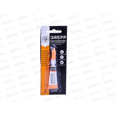 Клей моментальный GREPP супер 205-001 3гр *12/288