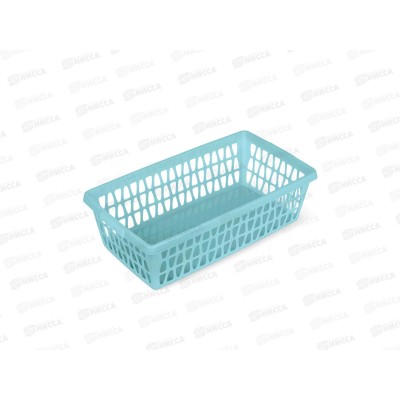 Корзина для хранения &quotВелетта&quot прямоугольная  25*14*7см С712 Бирюзовая *38