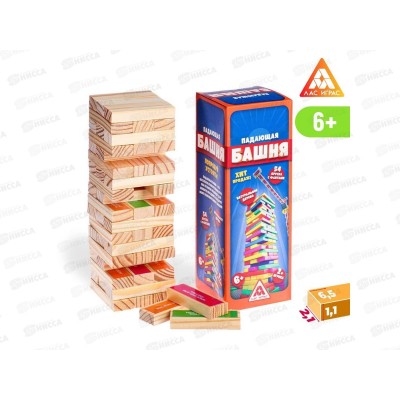 Падающая башня 54 бруска с фантами 6+  753774