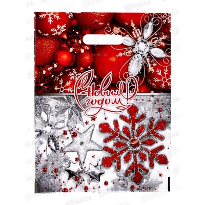 Пакет пробивной НГ 31*40 Ледяной бисер *50/500